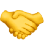 An emoji of a hand